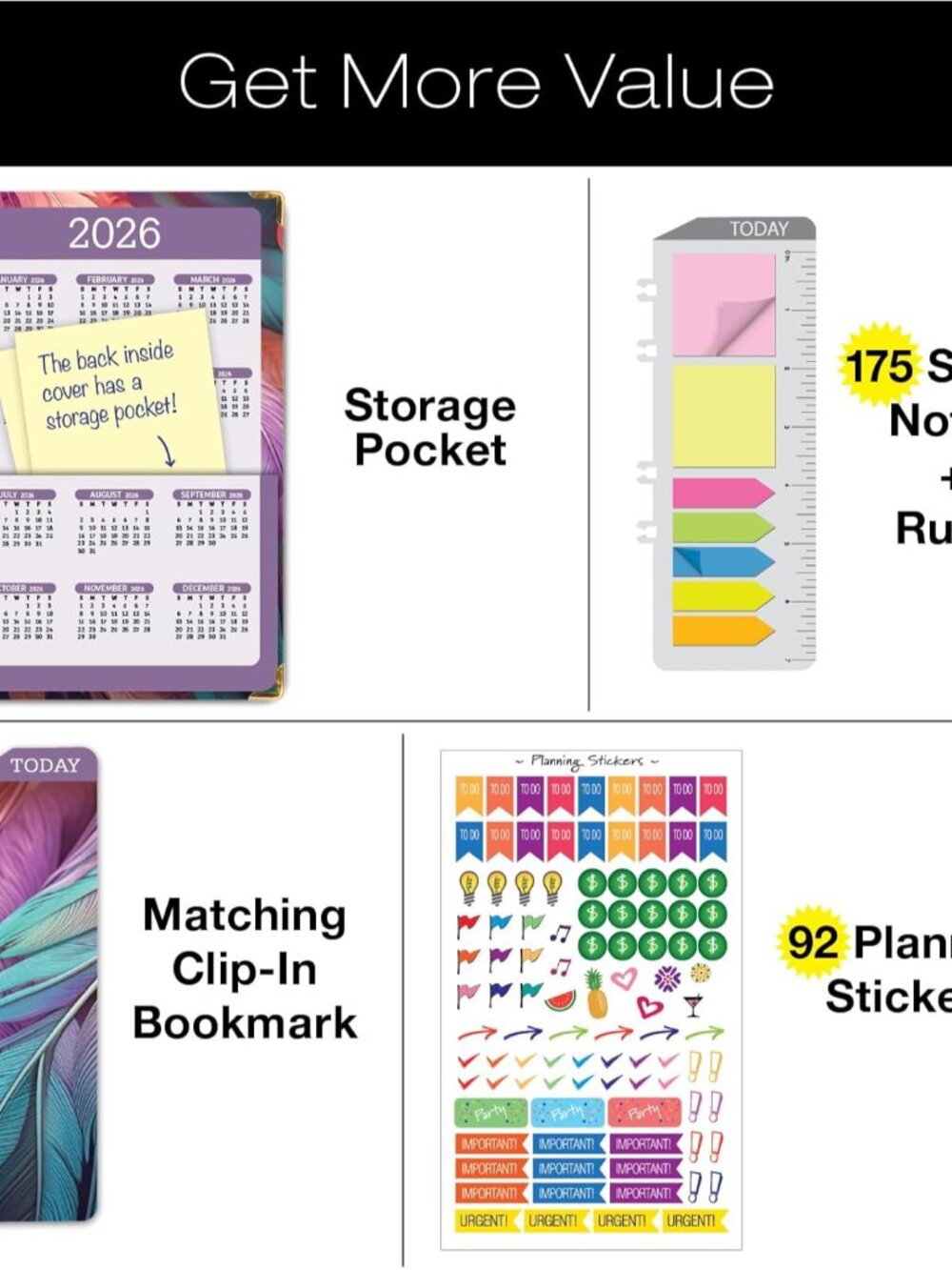 HARDCOVER 2025 Planner, 5.5"x8": 14 Months November 2024 - December 2025, Daily - Picture 3 of 8